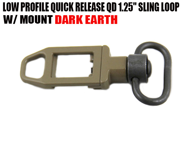 Low Profile Quick Release QD 1.25'' Sling Loop with mount DE